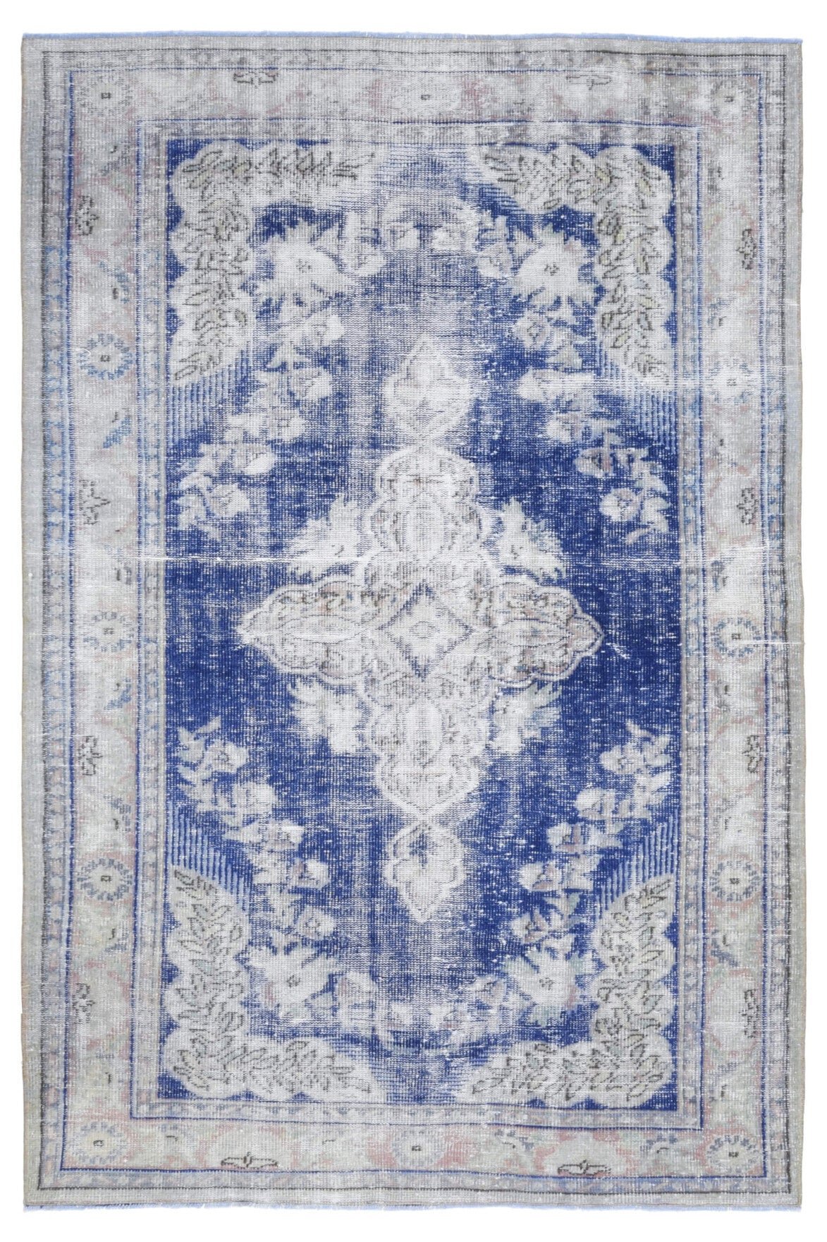 Handmade Oushak Distressed Area Rug