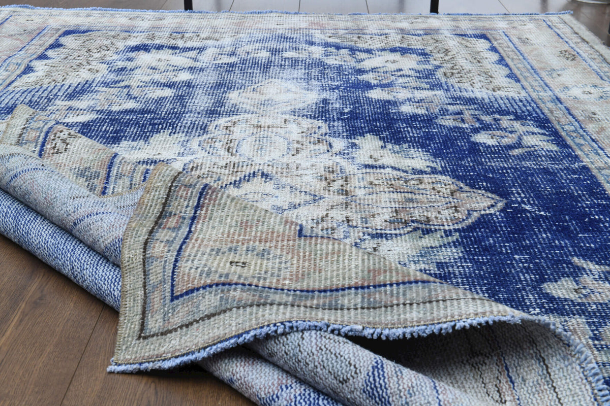 Handmade Oushak Distressed Area Rug
