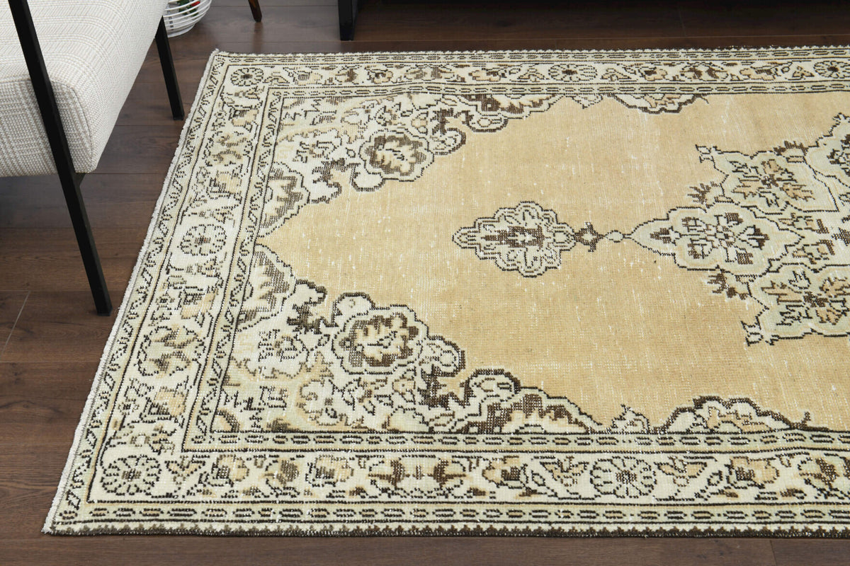 158x257 cm vintage Anatolian area rug – Serindeniz, low pile, wool