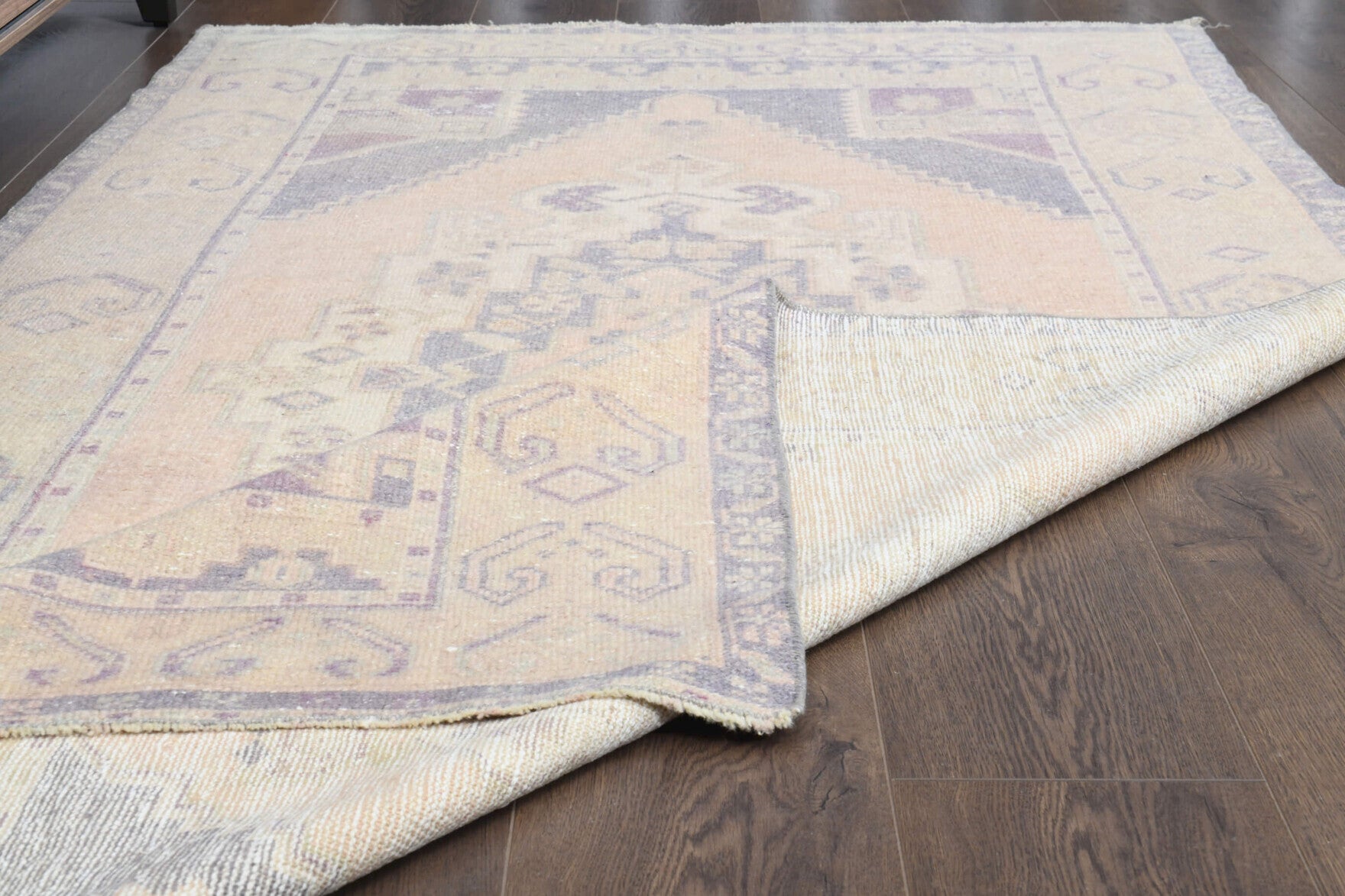 One-of-a-kind 1970s Anatolian vintage area rug in wool, 4'1" x 6'8"