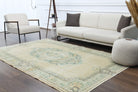 Circlet - Moss Green Vintage Oushak Carpet