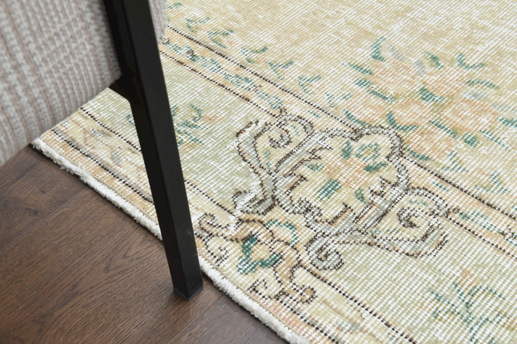 Circlet - Moss Green Vintage Oushak Carpet