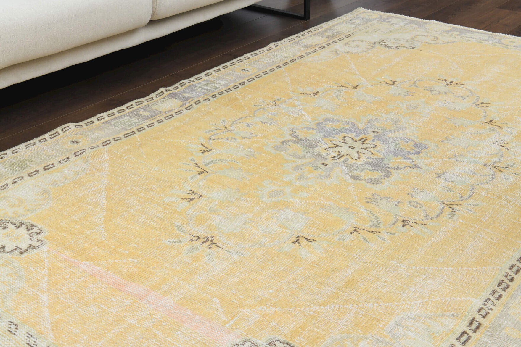 One-of-a-kind 1960s Anatolian vintage area rug in wool, 5'1" x 8'4"