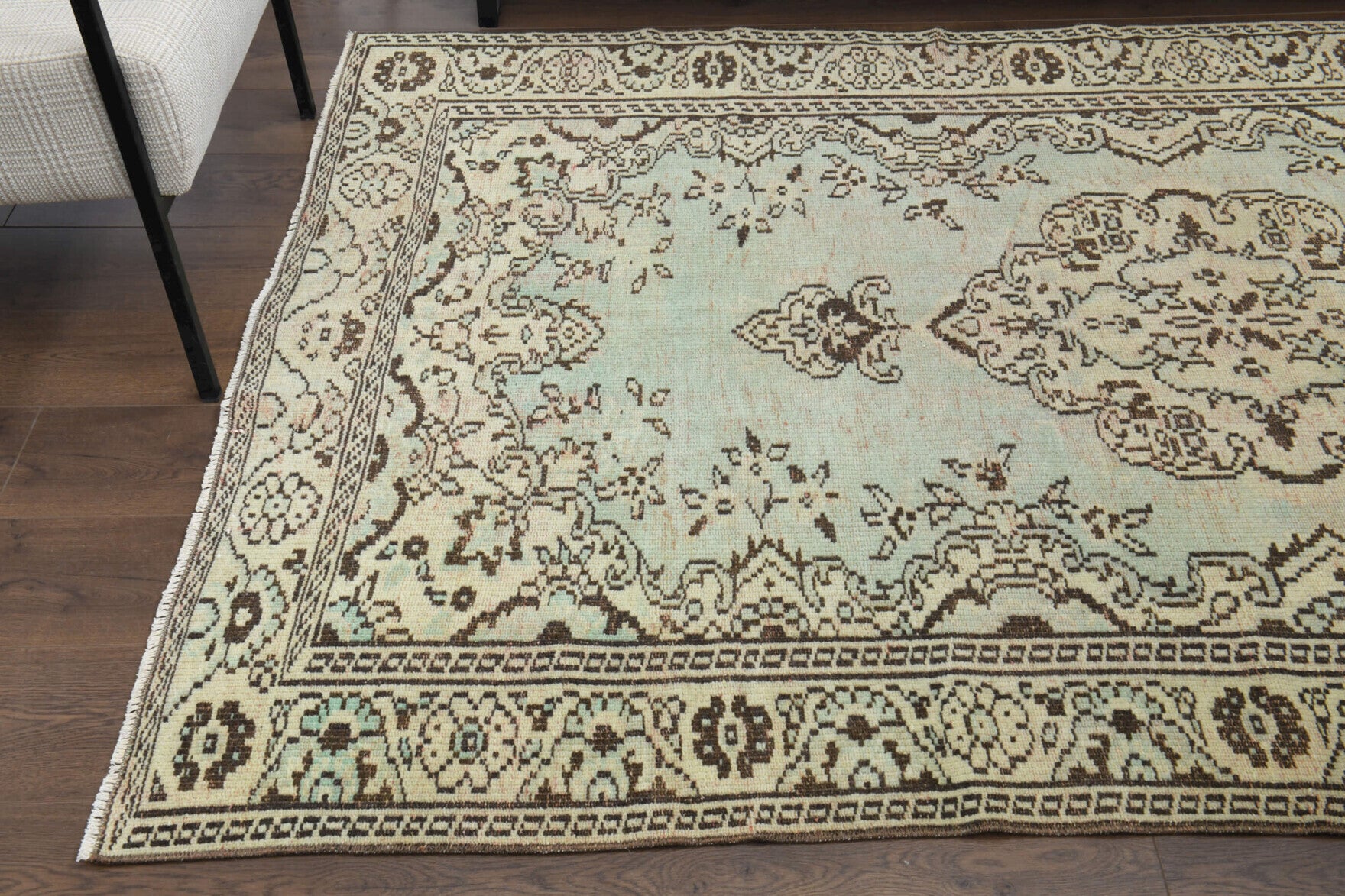 One-of-a-kind 1970s Anatolian vintage area rug in wool, 5'2" x 7'10"