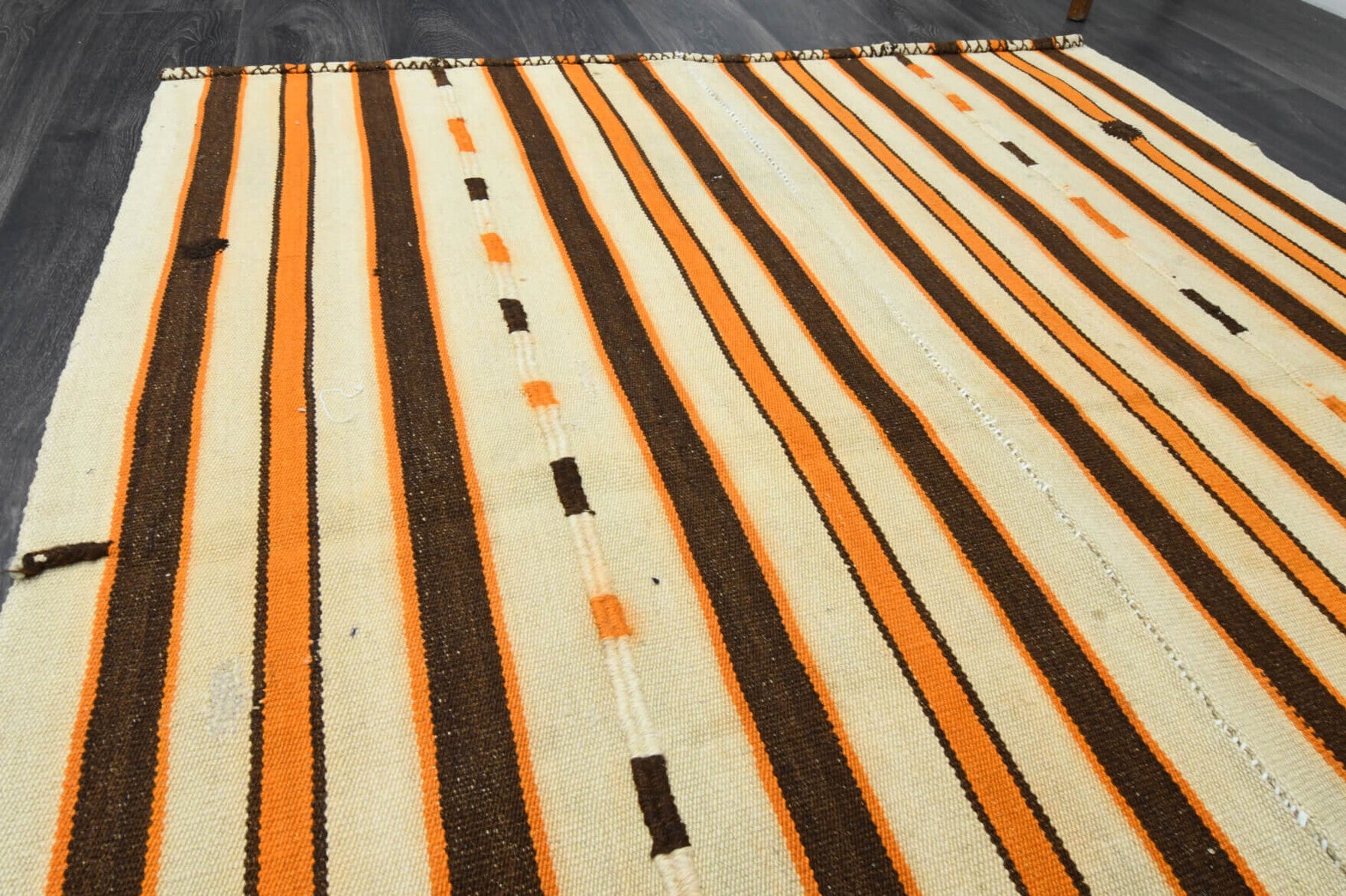 141x165 cm vintage Anatolian kilim rug – Sirince, flatweave, wool