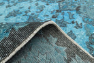 One-of-a-kind 1970s Anatolian overdyed vintage area rug in wool, 5'9" x 8'10"