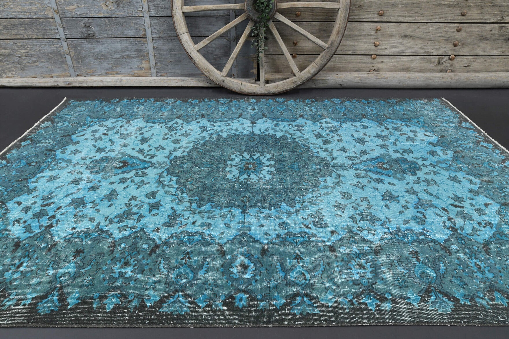 176x270 cm overdyed vintage Anatolian area rug – Glaucopelia, low pile, wool
