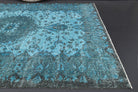 Authentic Anatolian overdyed vintage area rug (1970s) with oriental design – one-of-a-kind at Fame Rugs