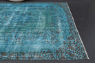 Sea Blue Vintage Oushak Rug