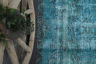 Sea Blue Vintage Oushak Rug