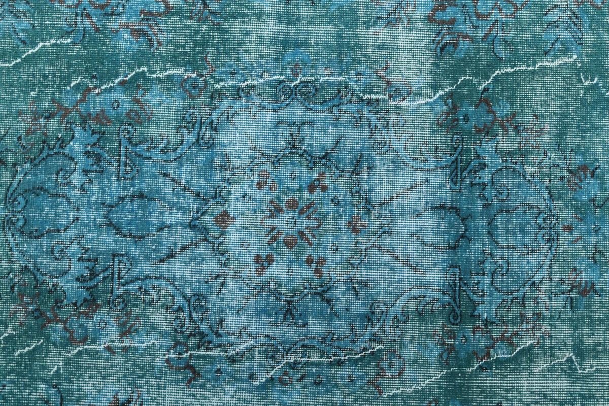 Sea Blue Vintage Oushak Rug
