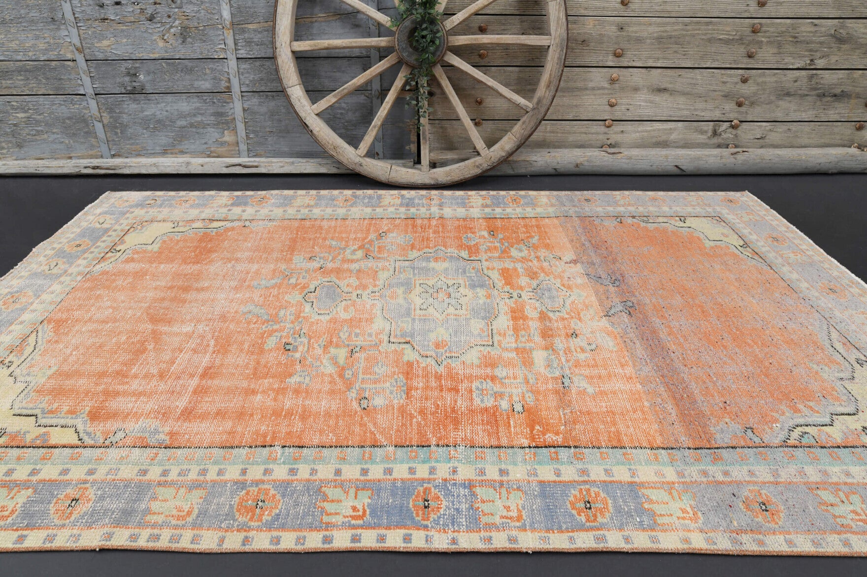 Muted Handmade Oushak Area Rug