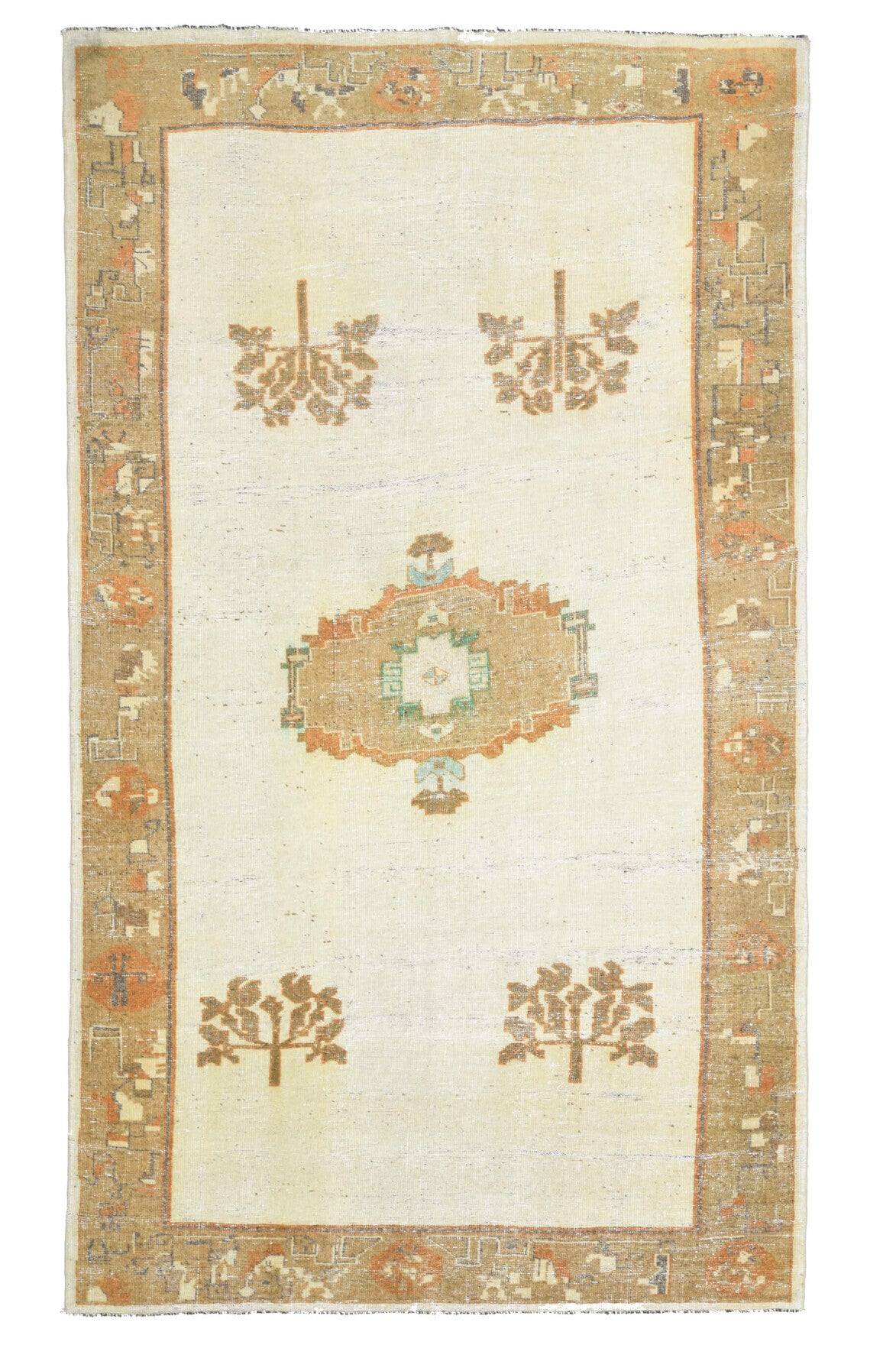 Handmade Vintage Oushak Area Rug