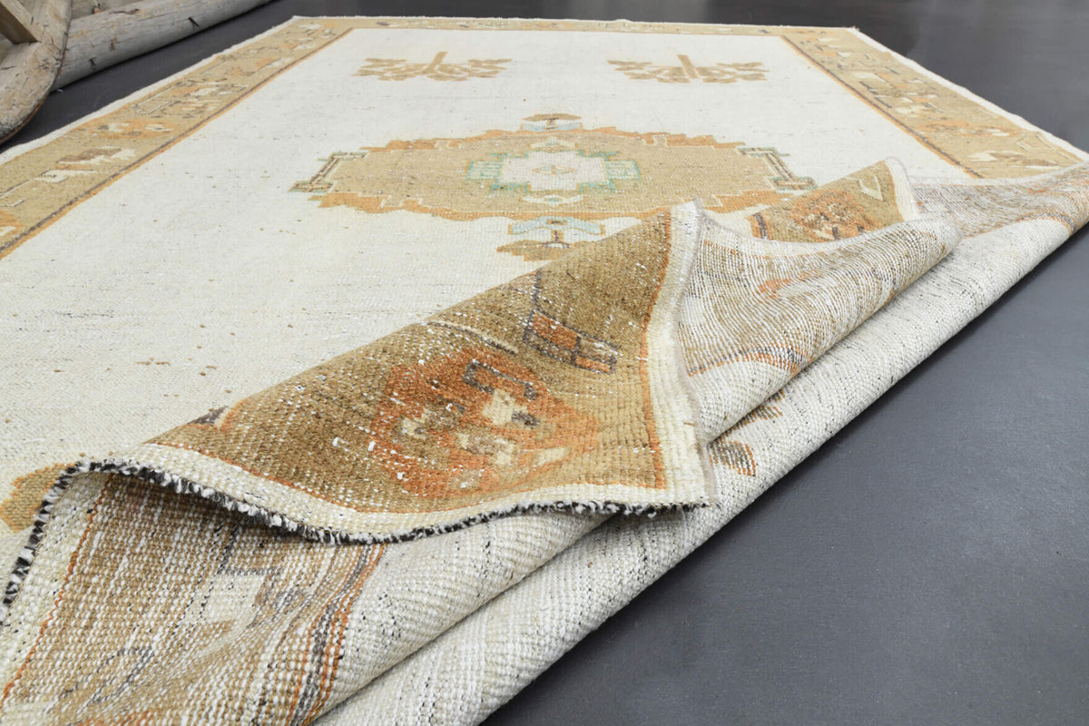 Handmade Vintage Oushak Area Rug