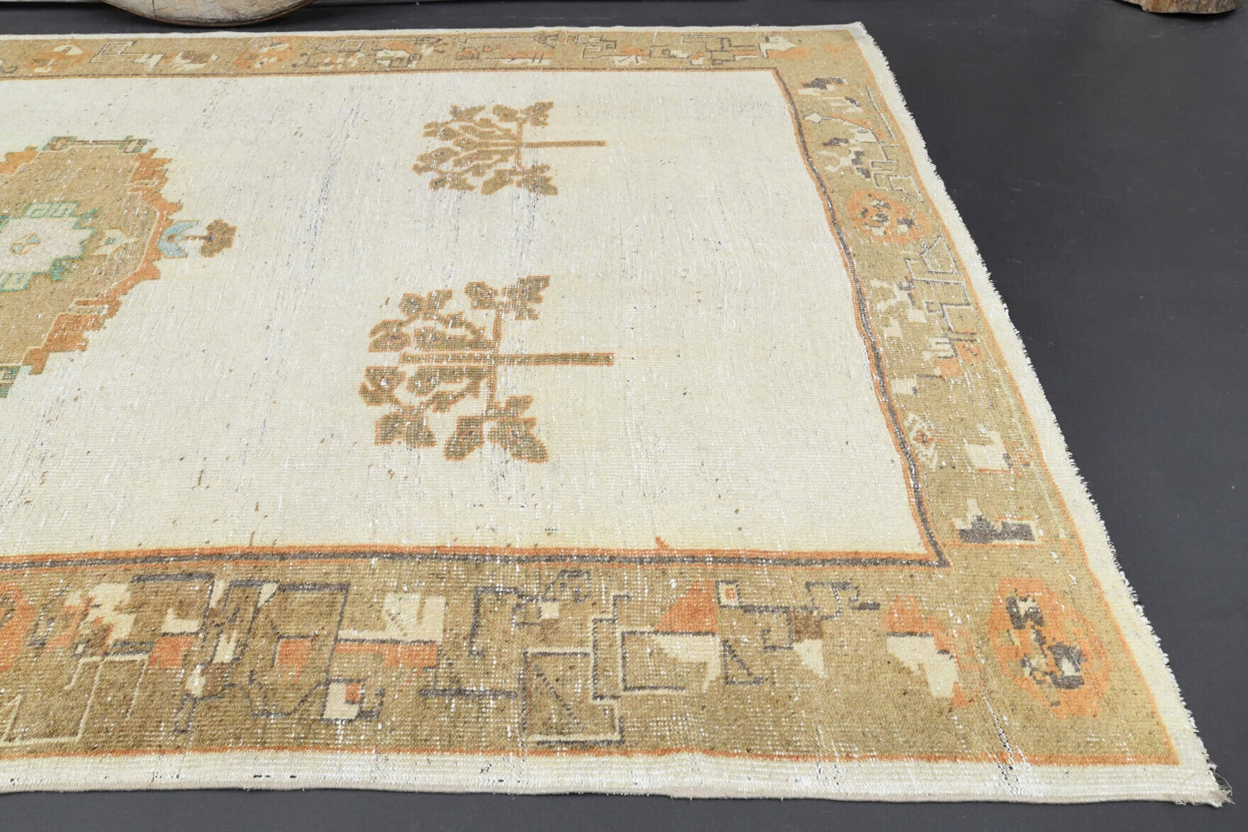 Handmade Vintage Oushak Area Rug