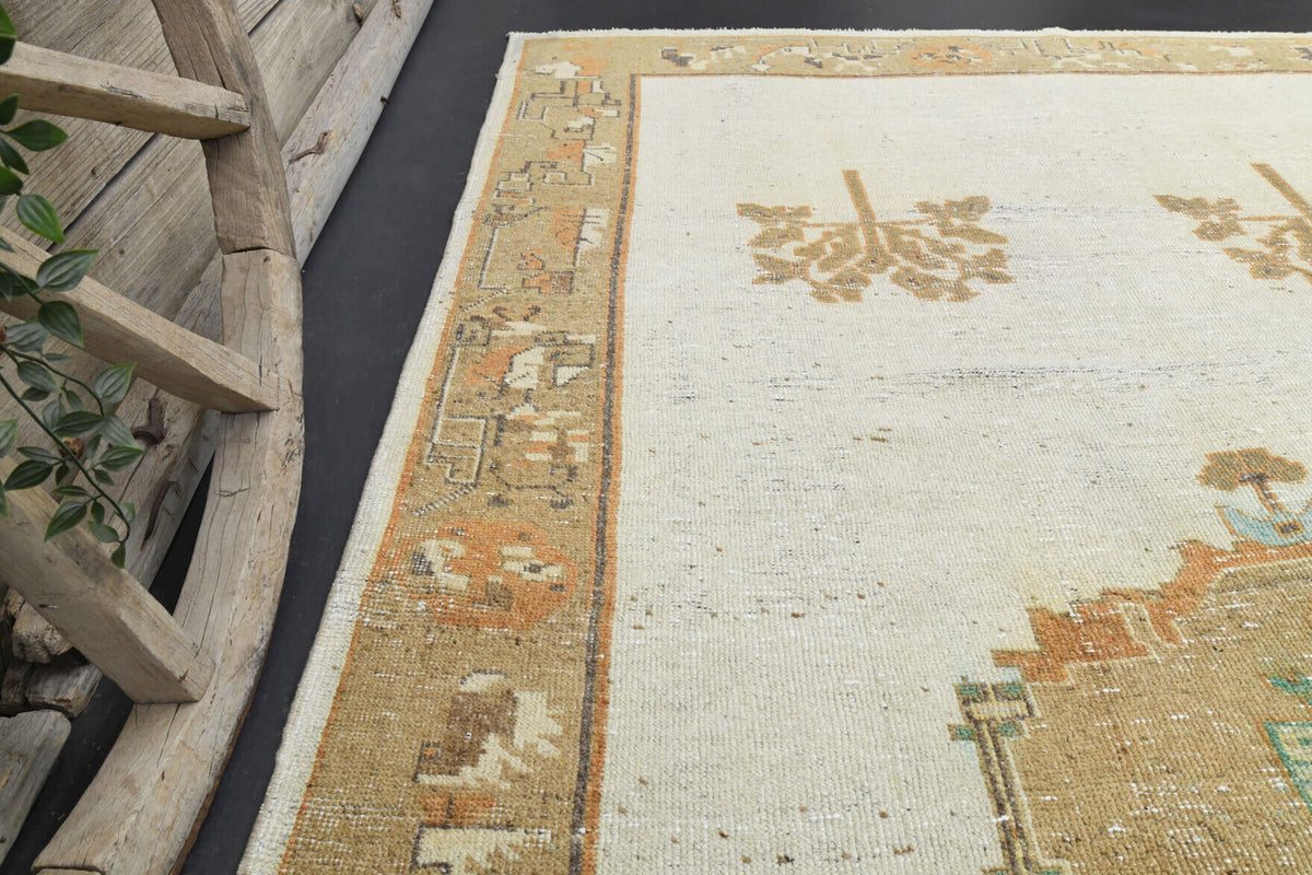 Handmade Vintage Oushak Area Rug