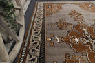 Brown Oushak Vintage Area Rug