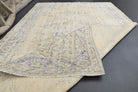 Firatnur rug: 1940s handmade Anatolian rug with oriental motifs and cotton backing