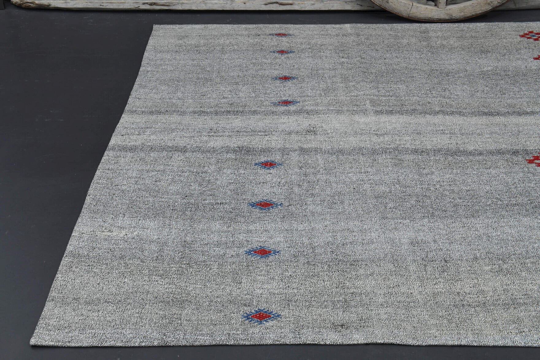 One-of-a-kind 1960s Anatolian vintage kilim rug in wool, 7' x 9'5"