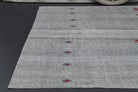 One-of-a-kind 1960s Anatolian vintage kilim rug in wool, 7' x 9'5"