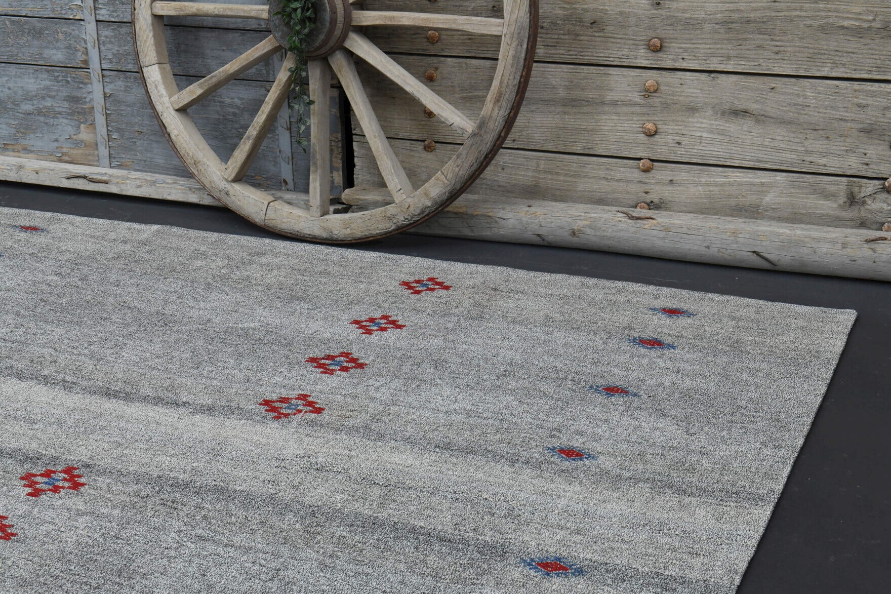 Hand-crafted Anatolian vintage kilim Euboea in wool, 1960s