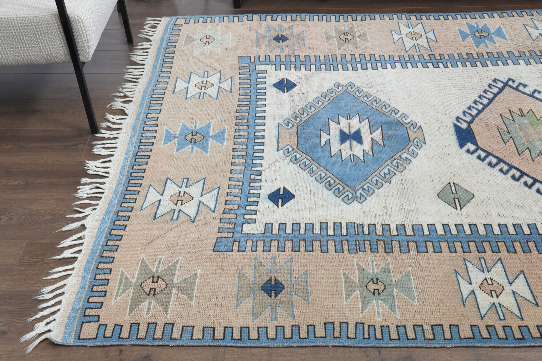 One-of-a-kind 1970s Anatolian vintage area rug in wool, 6'1" x 8'6"