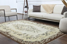Hand-crafted Anatolian vintage rug Elmaspare in wool, 1970s