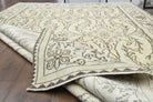 Handmade Cream Oushak Rug