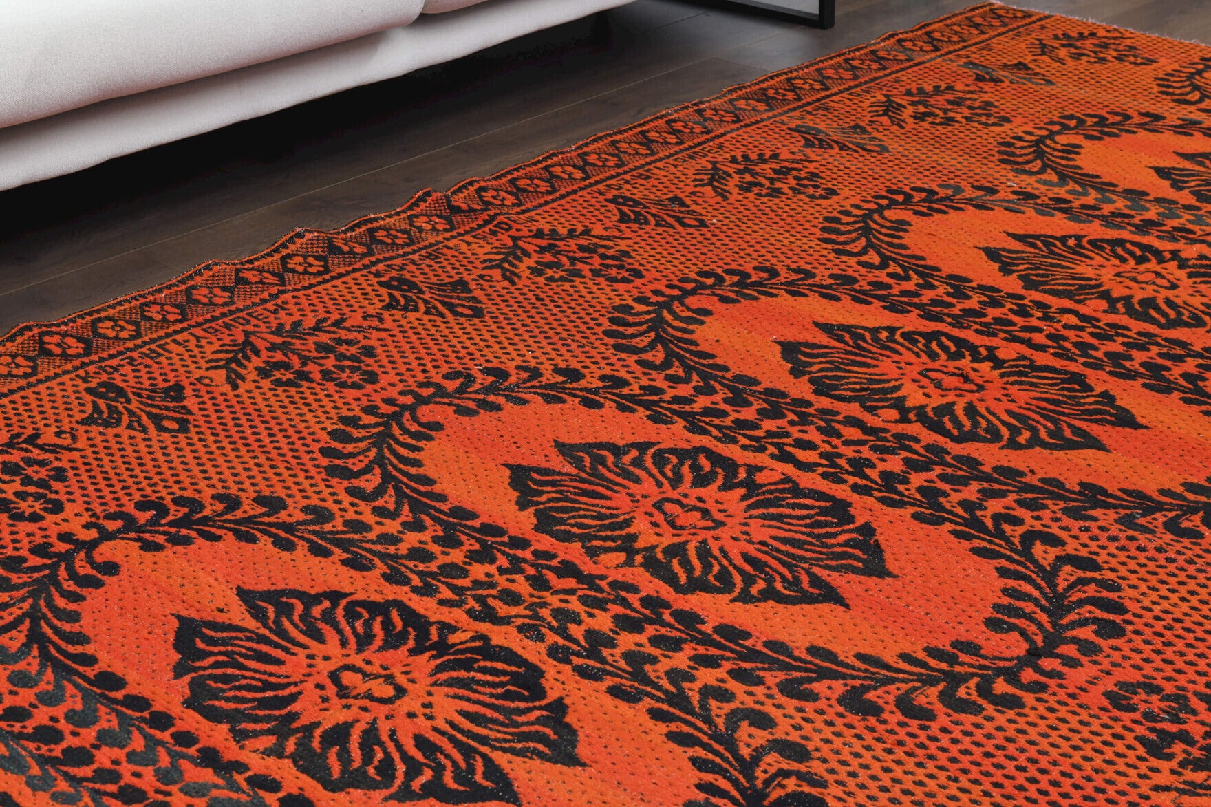 Authentic Anatolian vintage kilim rug (1970s) with oriental design – one-of-a-kind at Fame Rugs