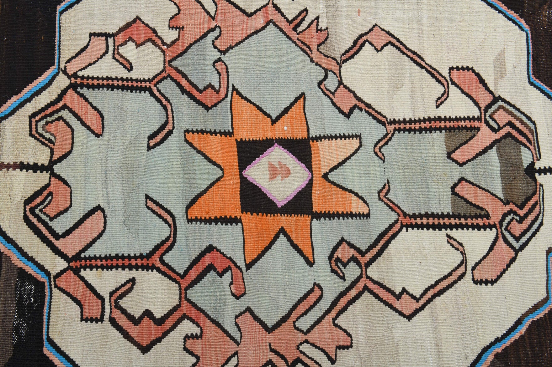 Dilrubanaz – vintage oriental kilim for living room or bedroom, 5'4" x 10'6" (162x320 cm)