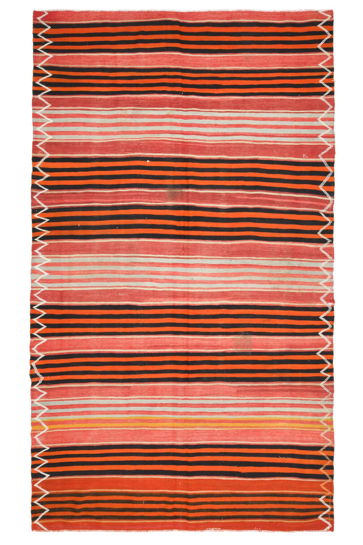 Handmade Striped Brown Kilim