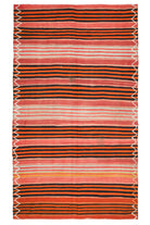 Handmade Striped Brown Kilim