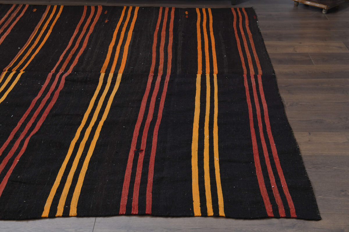Handmade Striped Kilim Rug