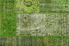 Moss Green Area Patchwork Rug