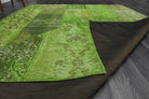 Moss Green Area Patchwork Rug