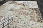 Handmade Beige Patchwork Area Rug