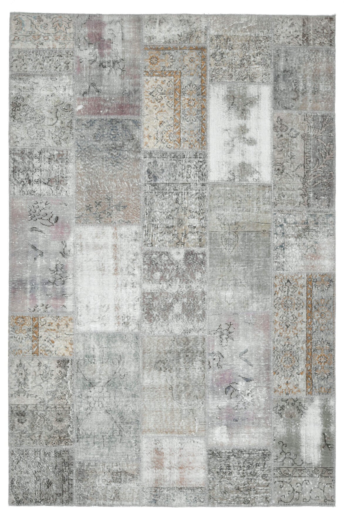 Handmade Patchwork Grey Area Rug