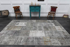 Handmade Patchwork Grey Area Rug