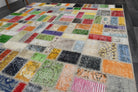 One-of-a-kind 1970s Anatolian vintage patchwork area rug in wool, 6'8" x 9'11"