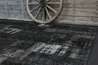 Handmade Vintage Black Patchwork Area Rug