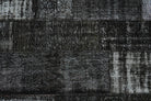 Handmade Vintage Black Patchwork Area Rug