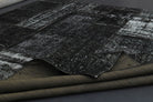 Handmade Vintage Black Patchwork Area Rug