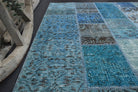 Handmade wool rug from Anatolia, Turkey – Handmade Vintage Blue Area Rug 5'7" x 7'9"