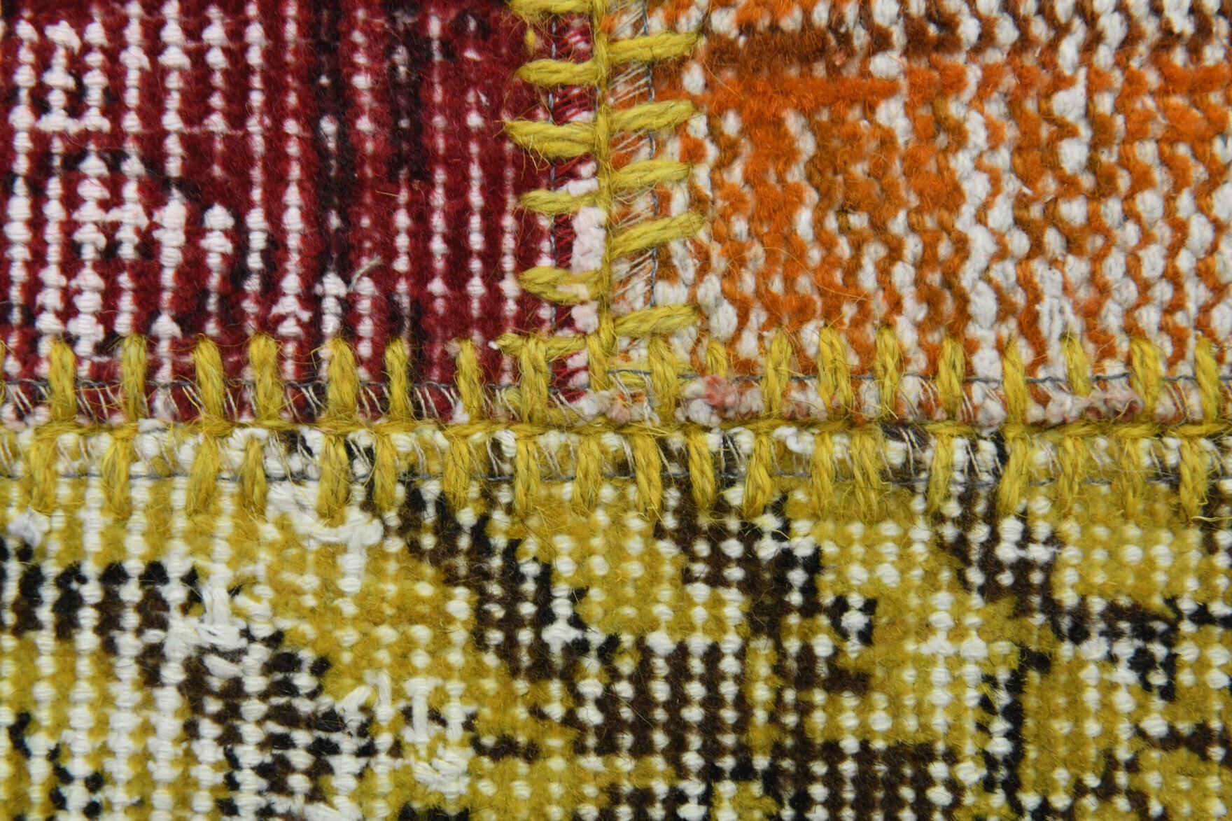 Handmade wool rug from Anatolia, Turkey – Handmade Area Patchwork Rug 6'8" x 9'7"