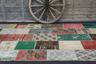 One-of-a-kind 1970s Anatolian vintage patchwork area rug in wool, 6'7" x 9'10"