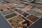 Handmade Vintage Brownish Patchwork Area Rug