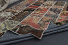 Handmade Vintage Brownish Patchwork Area Rug