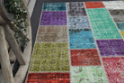 Authentic Anatolian vintage patchwork area rug (1960s) with oriental design – one-of-a-kind at Fame Rugs