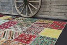 Ayanis rug: 1960s handmade Anatolian rug with oriental motifs and fabric backing