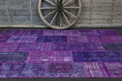 One-of-a-kind 1960s Anatolian vintage patchwork area rug in wool, 6'8" x 9'9"